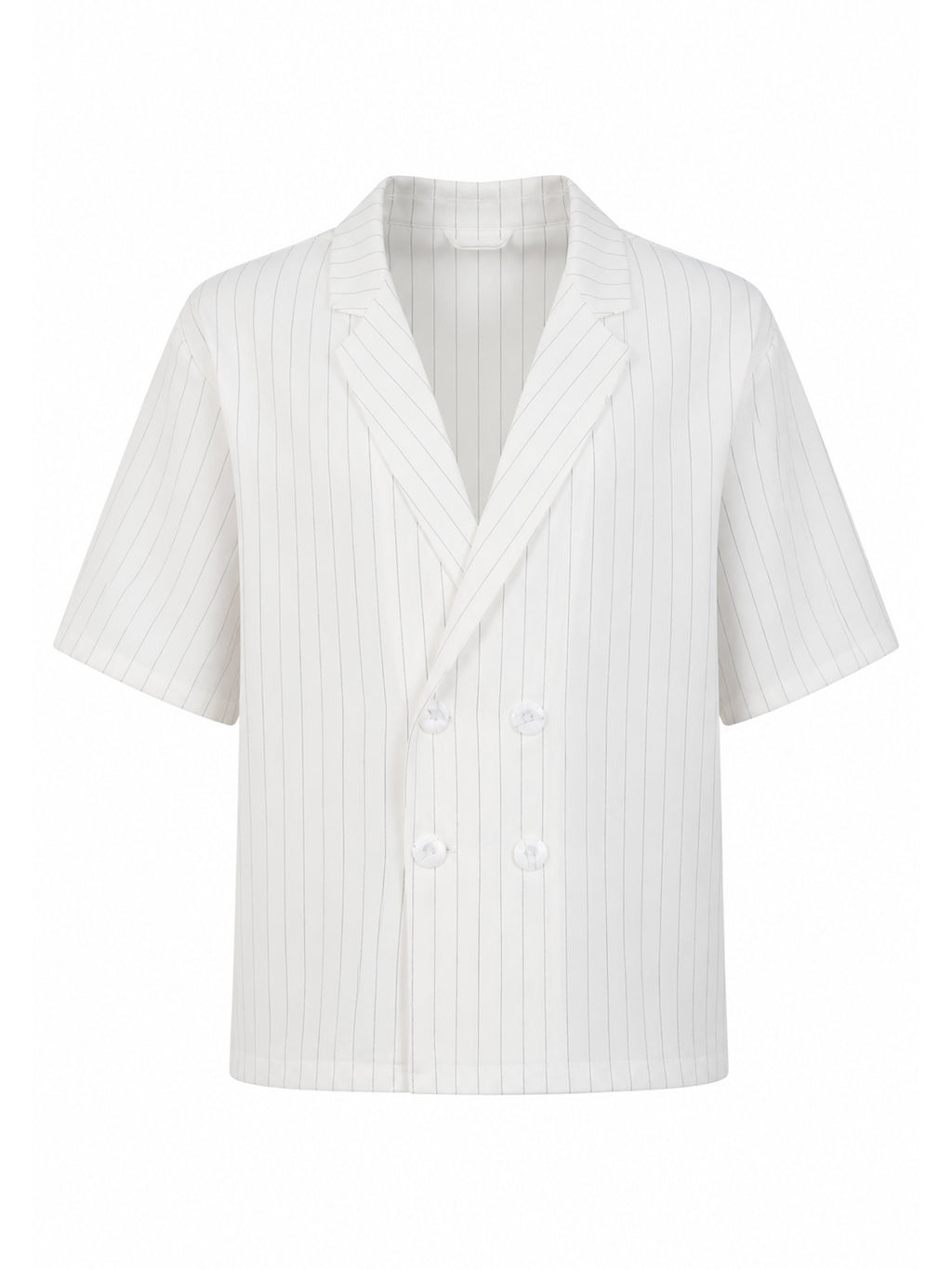 Pinstripe Double-Breasted Shirt