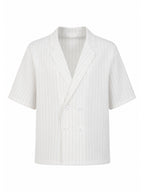 Pinstripe Double-Breasted Shirt