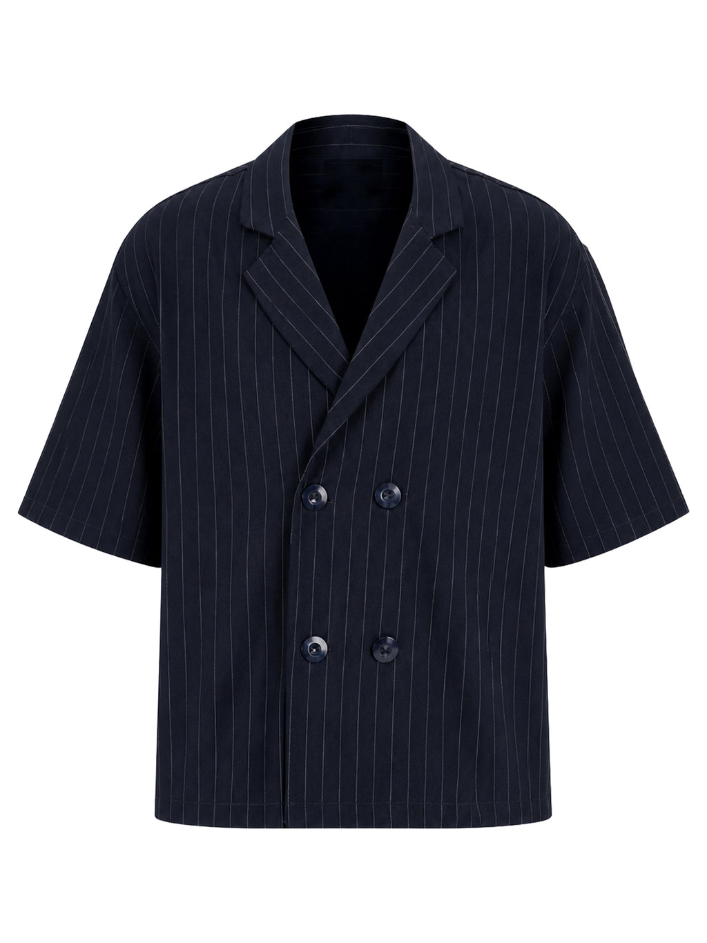 Pinstripe Double-Breasted Shirt