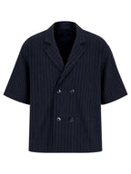 Pinstripe Double-Breasted Shirt