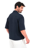 Pinstripe Double-Breasted Shirt