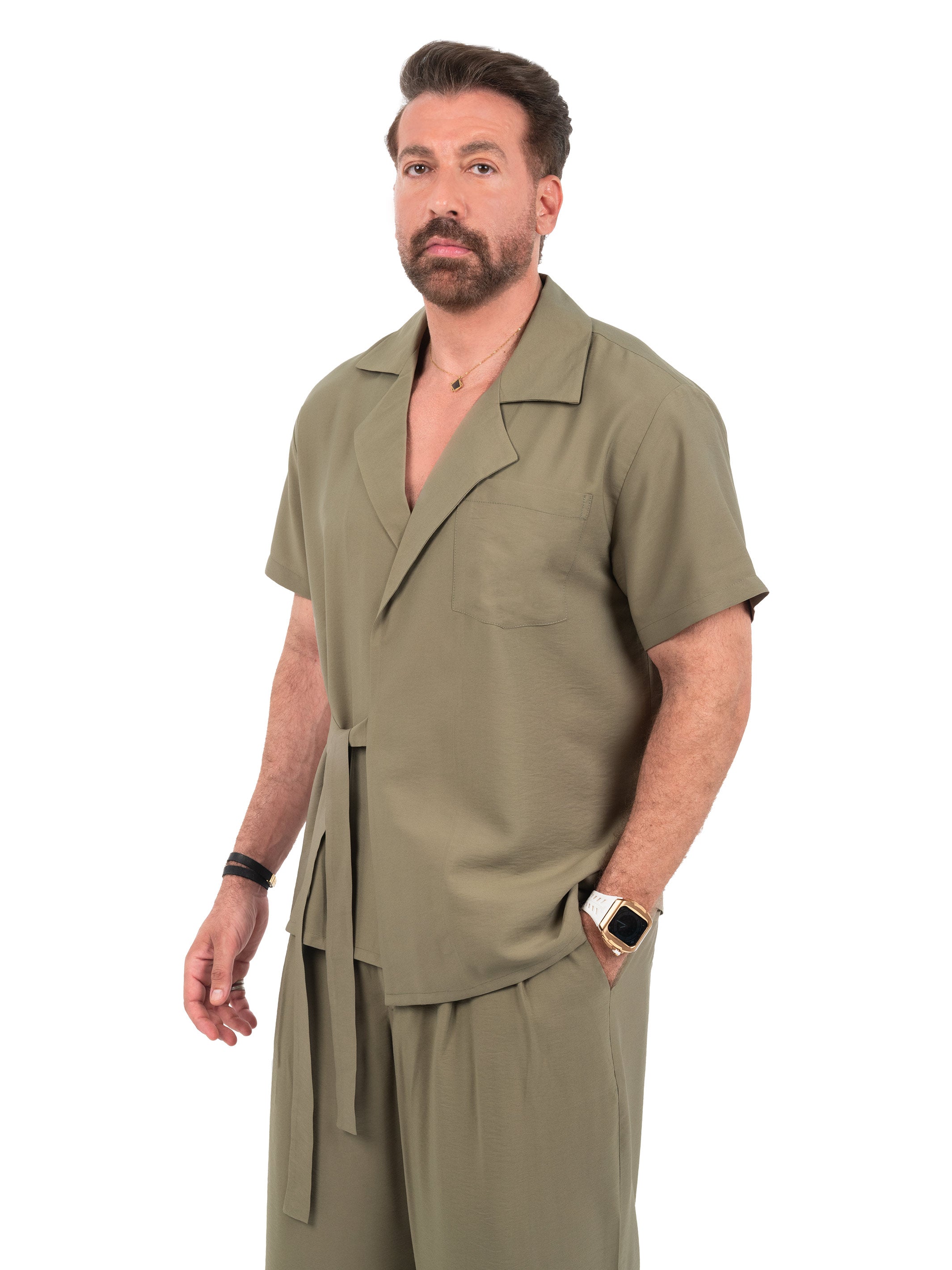 Kimono Escapade Shirt - Olive