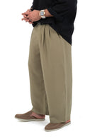 Pleated Flowy Pants - Olive