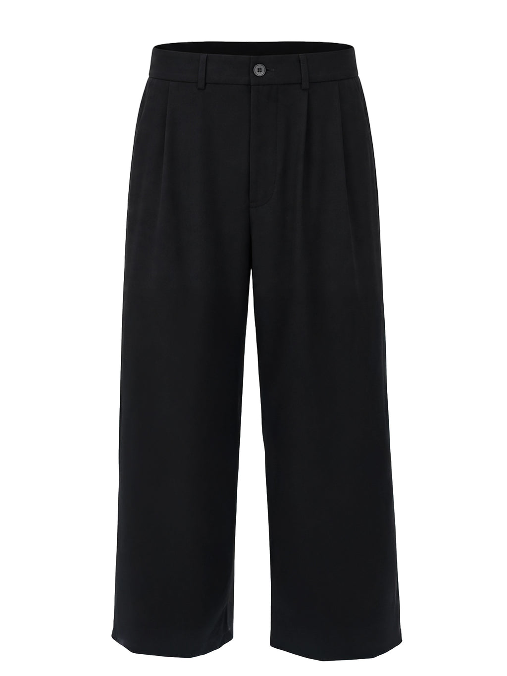 Pleated Flowy Pants - Black
