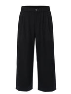 Pleated Flowy Pants - Black