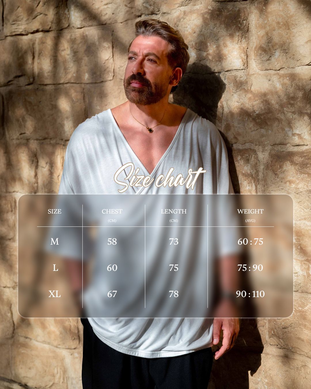 Boho Festival T-Shirt Size Chart