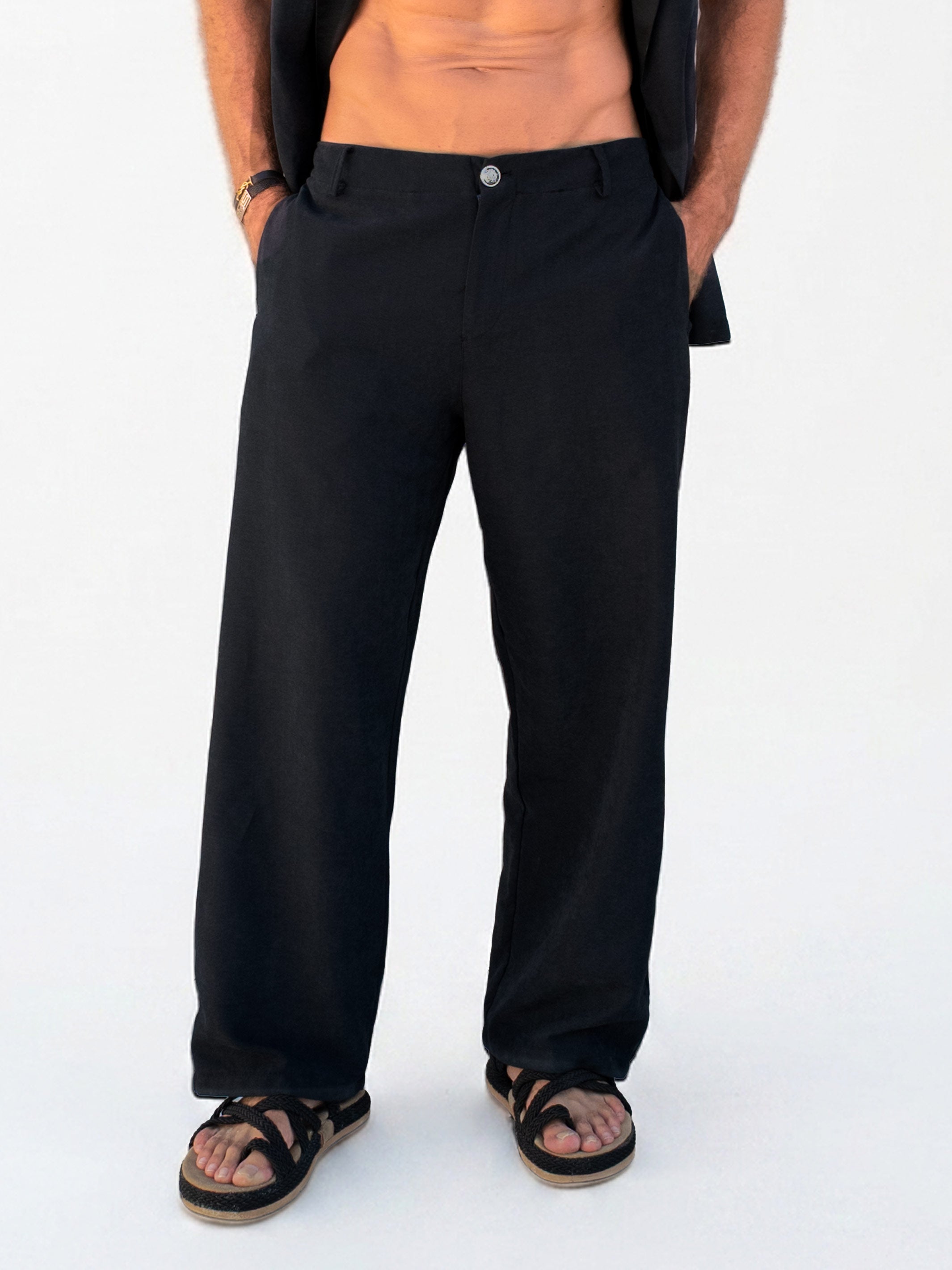 Black Lose Fit Pants